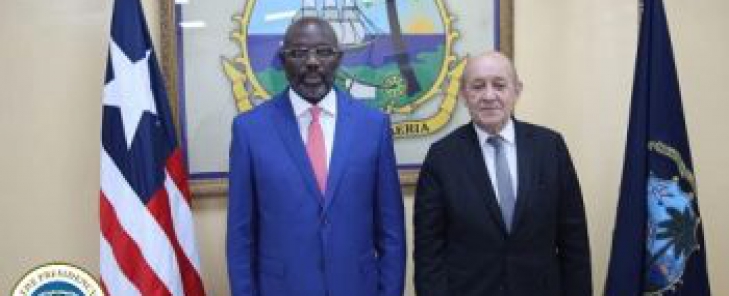 President Weah Hails Liberia-France Relations as He Hosts Foreign Minister Le Drian